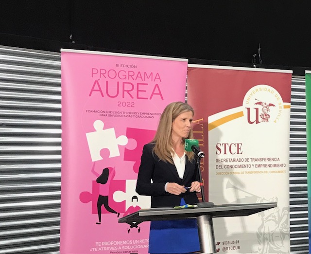 Marina Rosales. Jefa del Secretariado de Transferencia del Conocimiento de la Universidad de Sevilla. Programa Áurea de Emprendimiento Femenino.